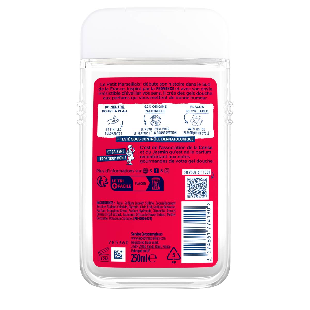 Gel Douche Cerise & Jasmin | LePetitMarseillais